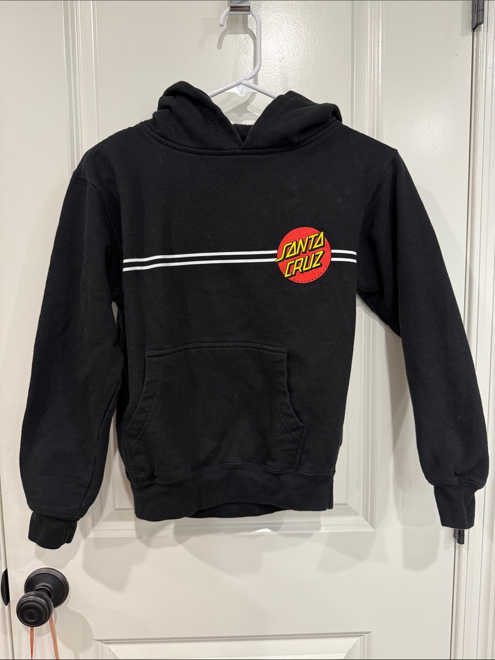 Kids black pullover hoodie